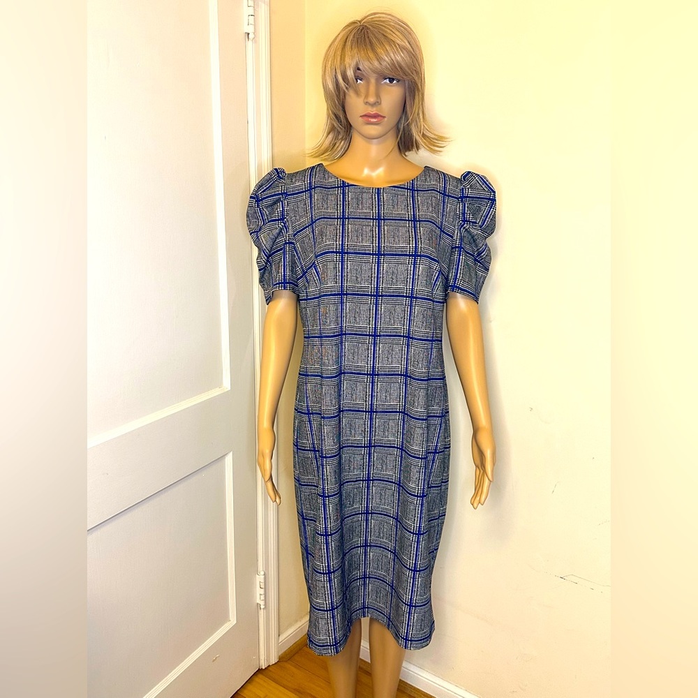 NWOT - Women Shelby & Palmer Ruffle Checkered Sheath Dress - Size 16